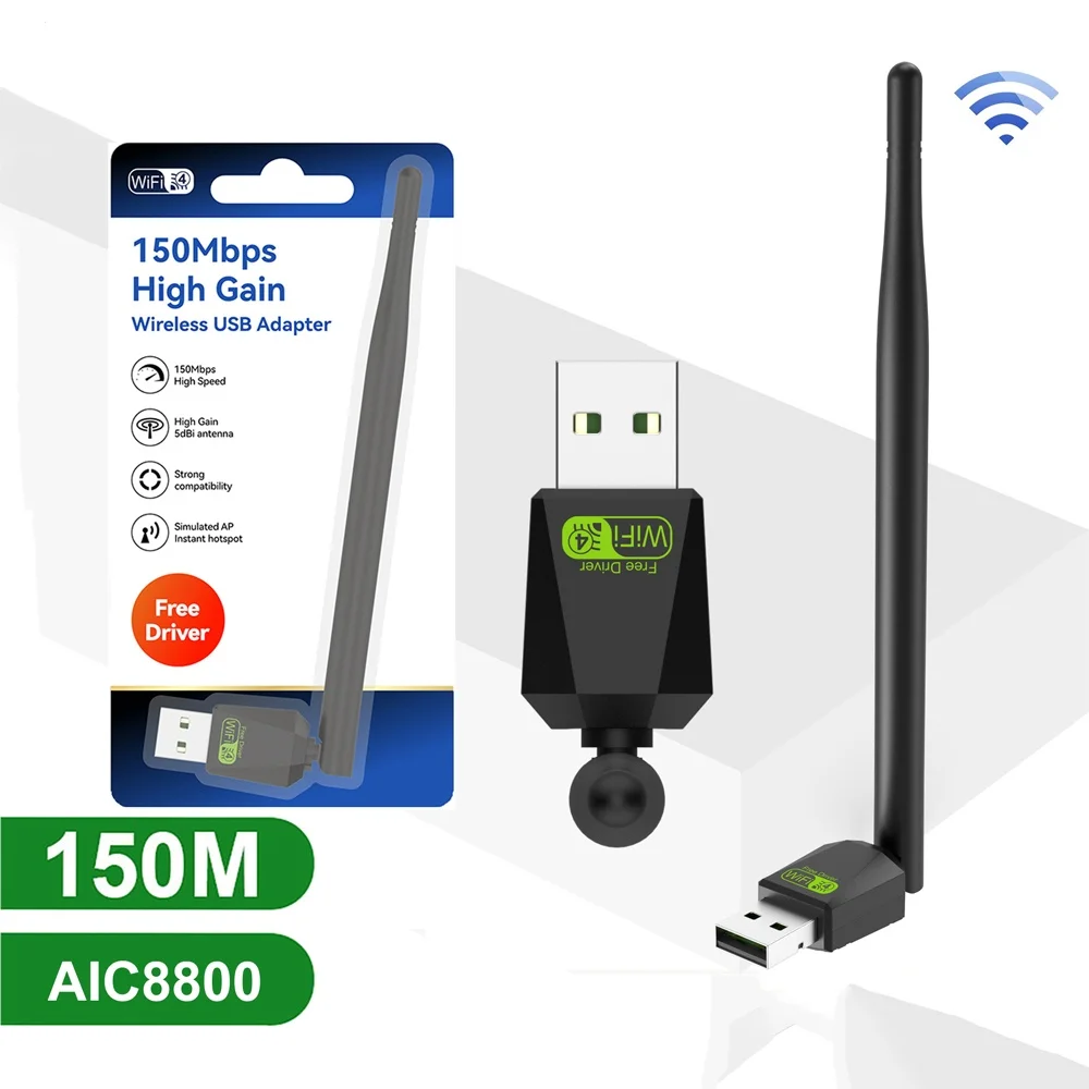 

600 Мбит/с беспроводной мини-USB WIFI адаптер сетевая карта 2,4 ГГц с антенной беспроводной адаптер 802.11N прием сигнала для ПК ноутбука