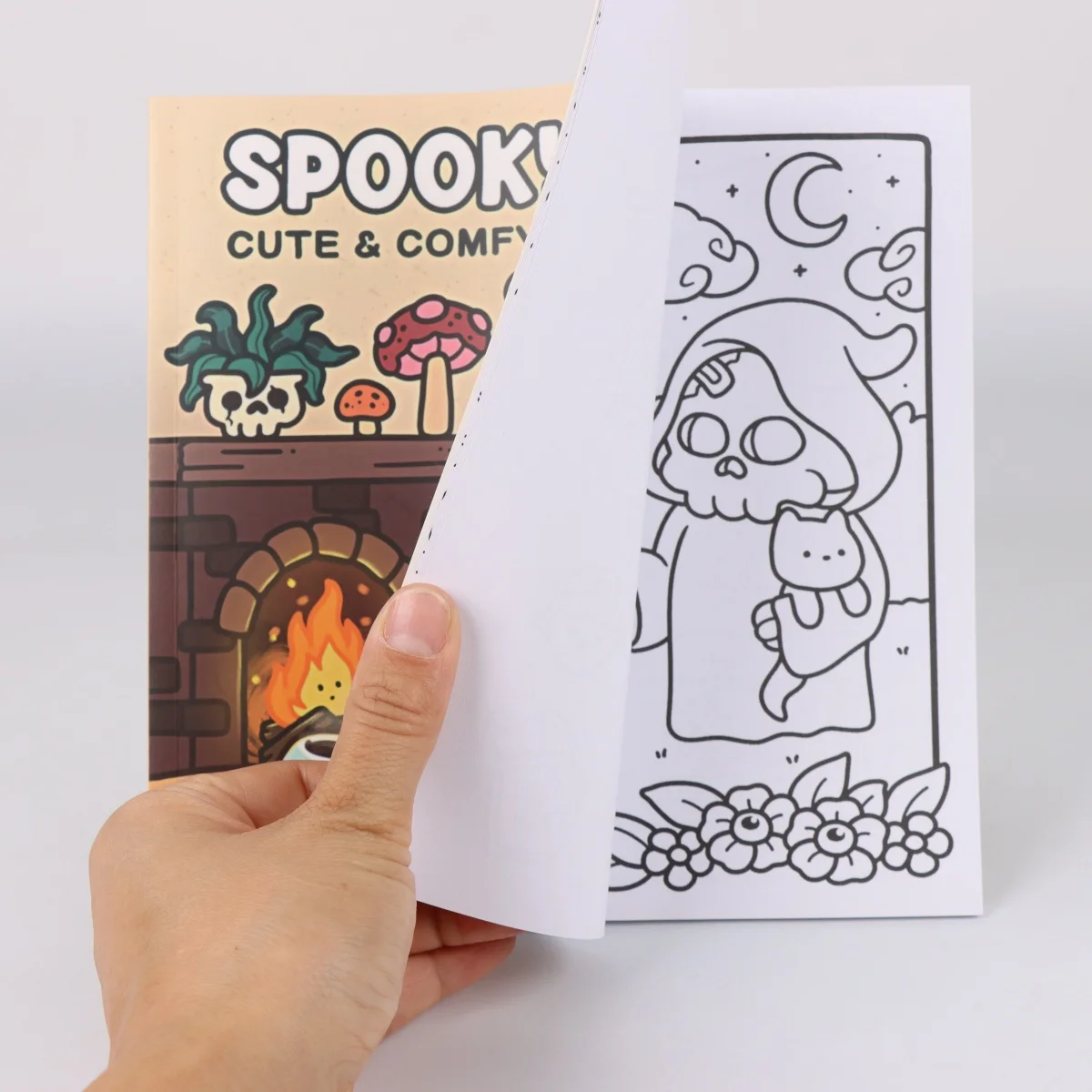 Spooky Cutie: Coloring Book for Adults Featuring Adorable Creepy Creatures in Cozy Hygge Moments for Relaxation