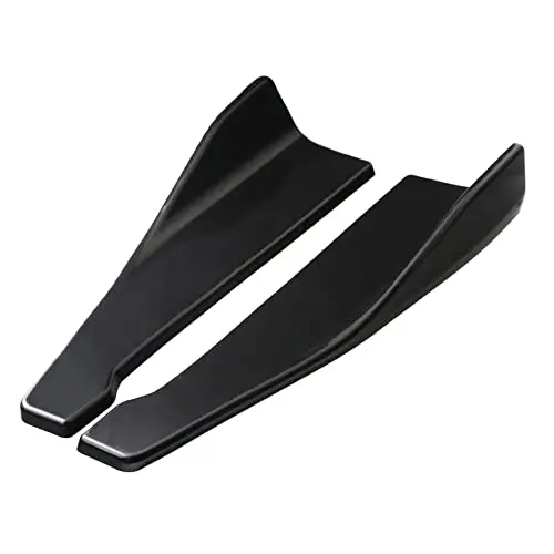 

2pcs Car Bumper Spoiler Rear Lips Canard Diffuser Wrap Angle Shovel (Glossy Black)