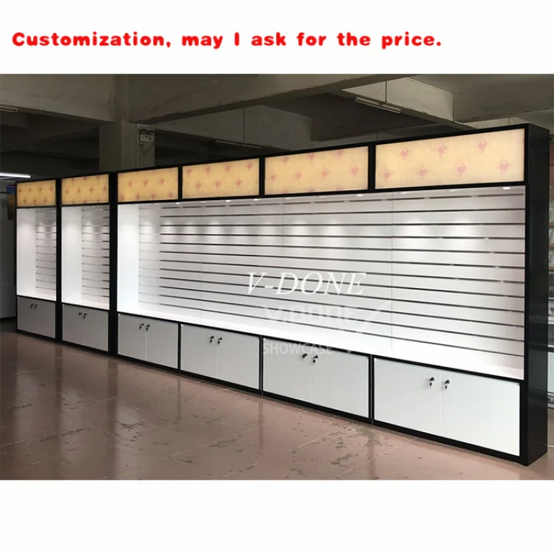 

custom.Mobile Phone Shop Decoration Glass Showcase Mobile Store Counter Cell Phone Accessories Display Glass Cabinet Furniture
