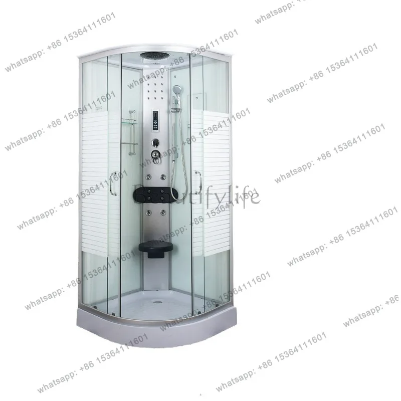 

Arc fan shower room glass partition door integral bathroom integrated toilet