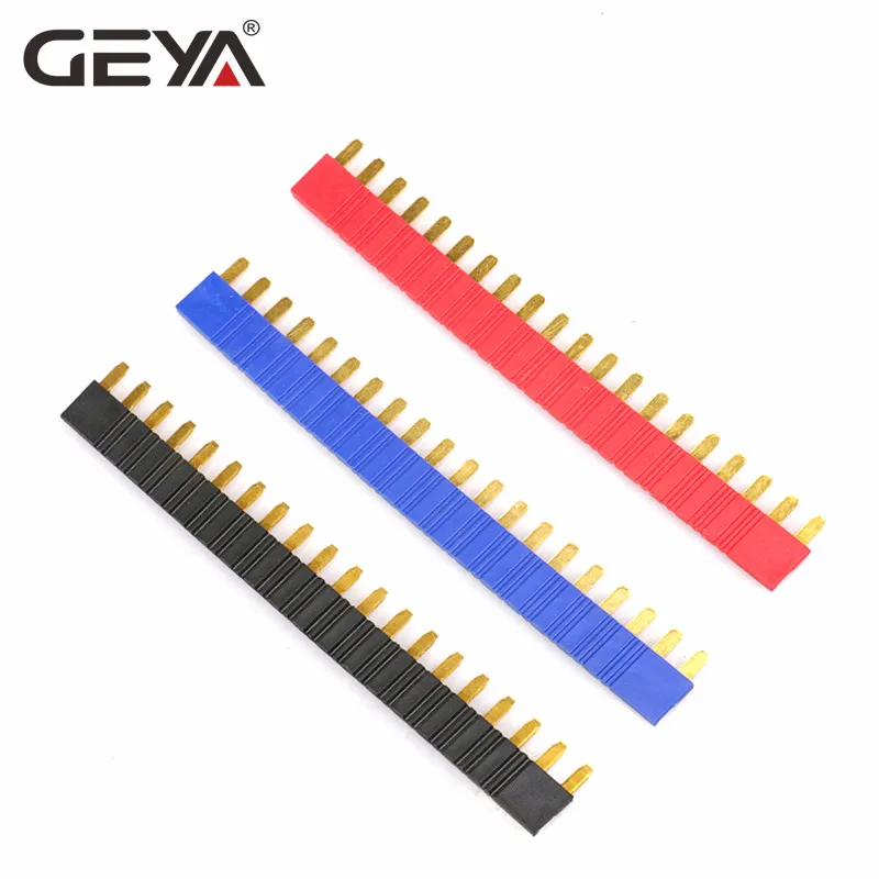 GEYA  Busbar Jumper Fast Wiring Plate Black Red Blue 41F Slim Relay Module Shorting Bar Connector