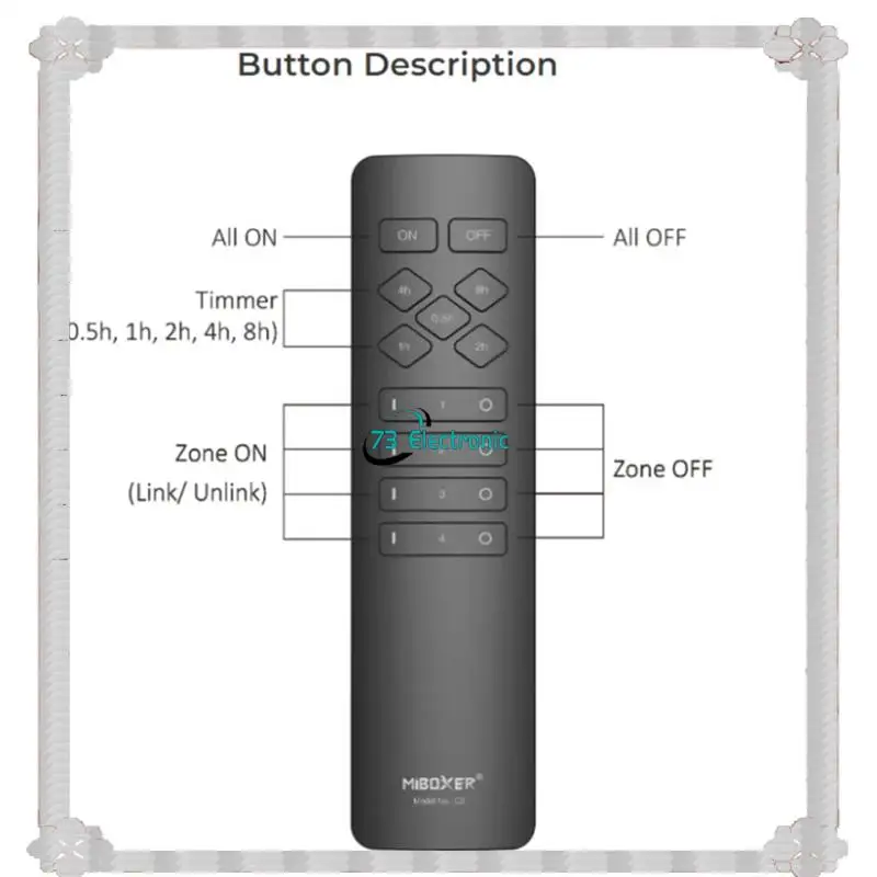 24-Hour Delivery Miboxer 2.4G RF Wireless Remote Controller Brightness Adjustable Lighting Color Temperature RGB+CCT Magnetic Mo