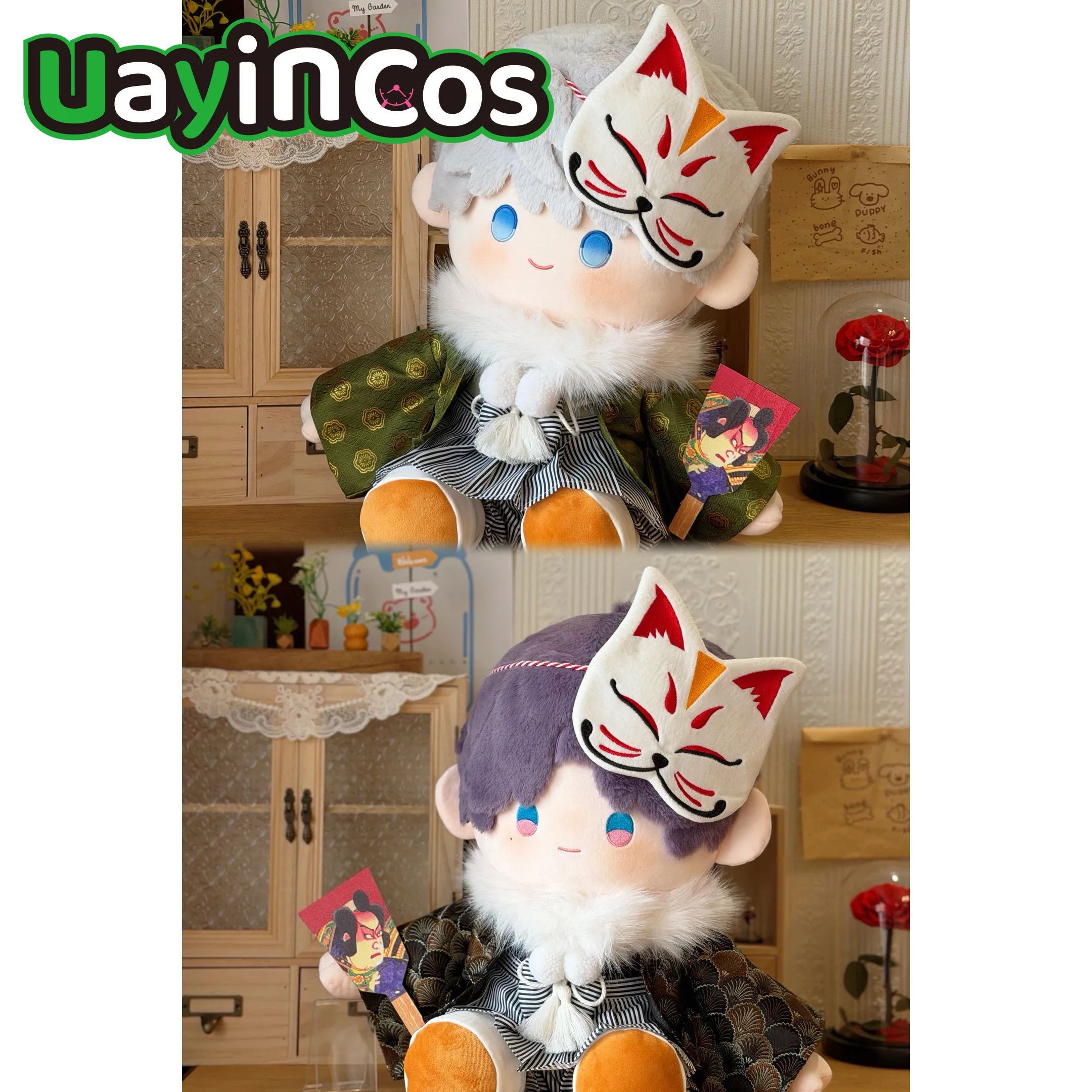 

40 см кукольная одежда Kawaii крутое модное кимоно хаори маска лисы одежда костюм костюм аксессуары аниме фигурка игры игрушки для детей