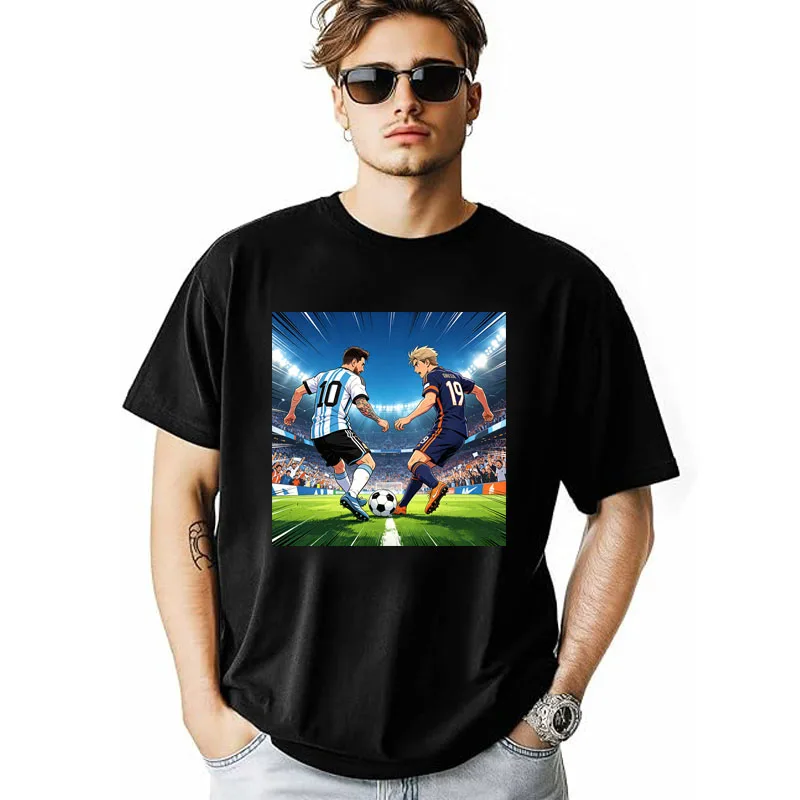 Messi Wasch- und Bade-T-Shirt: Messi-gesegnetes Meme-Fan-T-Shirt im Y2K-Cartoon-Stil für den Fußballspieltag 2026 – PK Yamal Kleidung – Detail 14