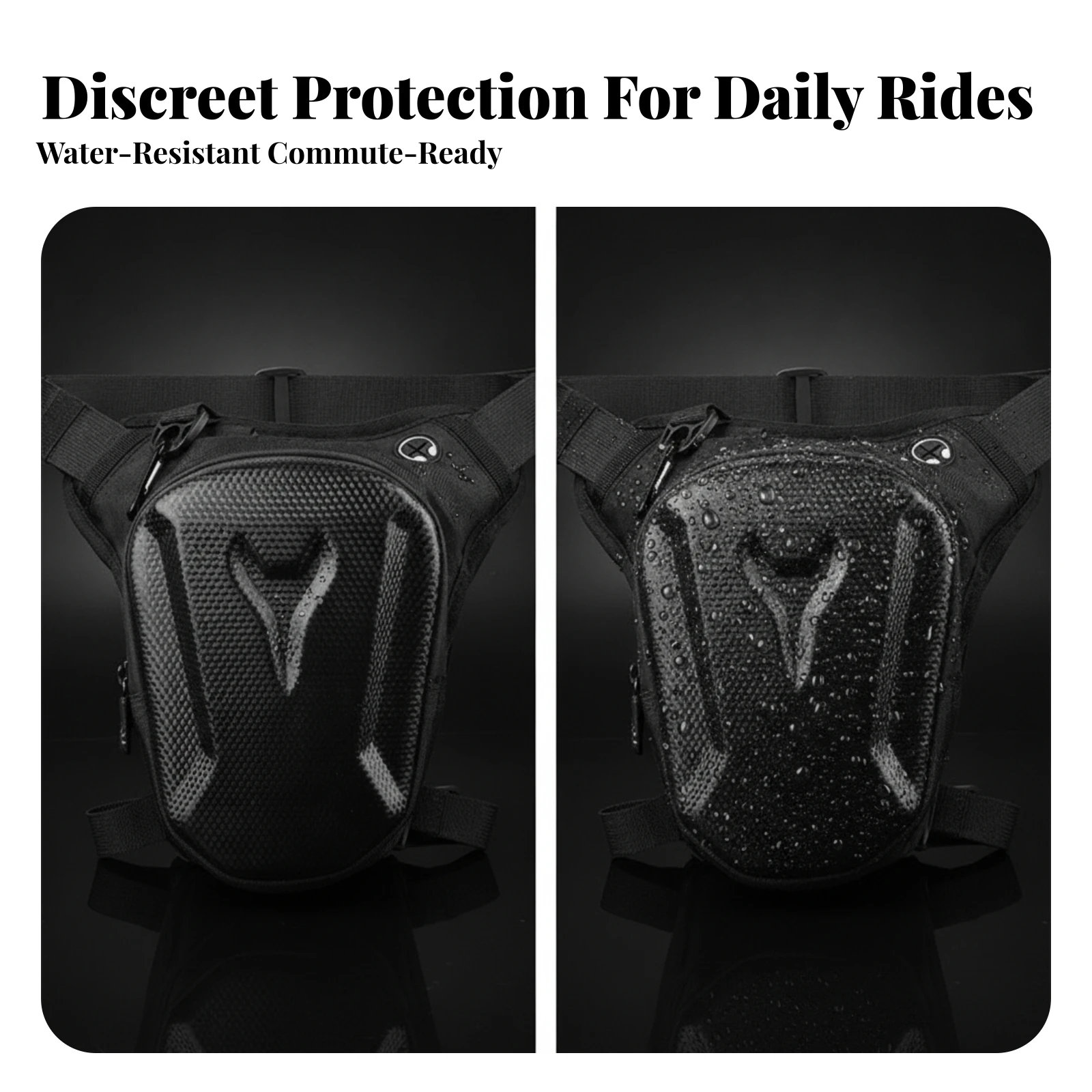 Motorcycle Leg Bag Waterproof Thigh Bag Water Resistant Sturdy for Motorcyclists, Outdoor Sports, Daily Commute