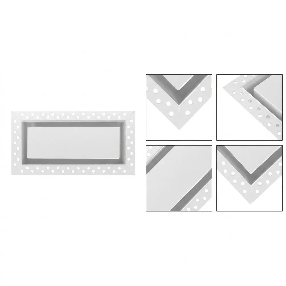 Flush Installation Vent Cover for Drywall HVAC Systems Aluminum Alloy Wall Register Grille with Metallic Construction