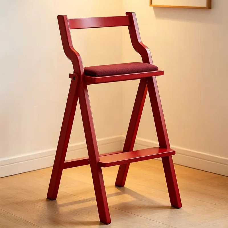 Sillas de Bar Minimalistas de Diseño, Taburetes de Bar Modernos de Madera, Cómodos y Estéticos, Banqueta Única, Muebles de Diseño