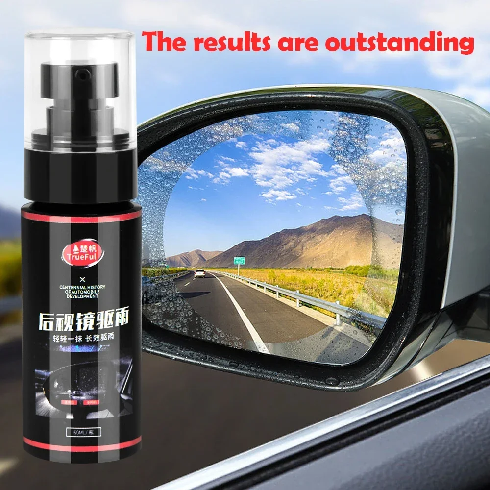 

60ml Car Rearview Mirror Water Flooding Agent Front Windshield Rear Windshield Helmet Goggle Rainproof Agent Waterproof Coating