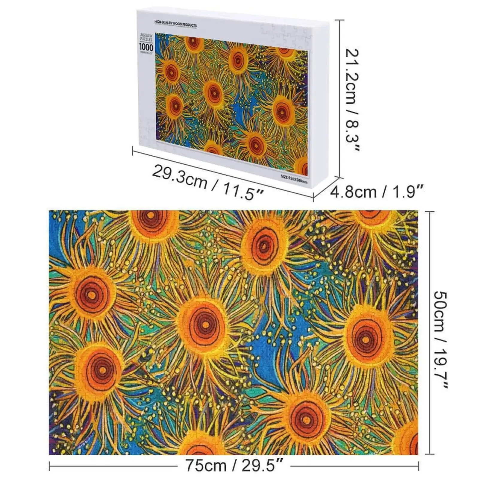 Design- Sunny Days Jigsaw Puzzle Iq Personalized Child Gift Wood Name Game Children Puzzle