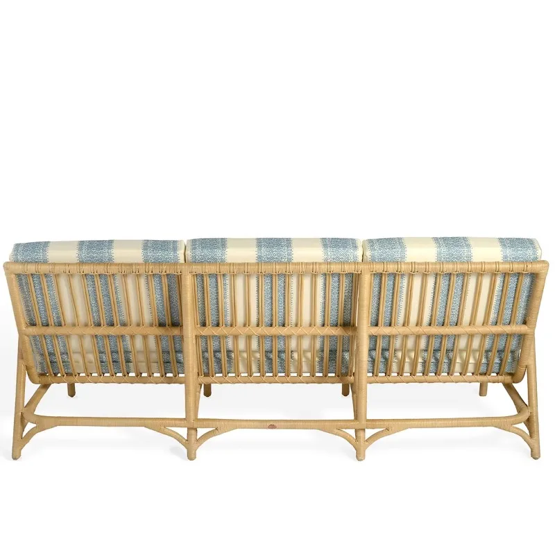 Living Room Dining Room Cafe Multi-seater Natural Rattan Wicker Wood Sofa