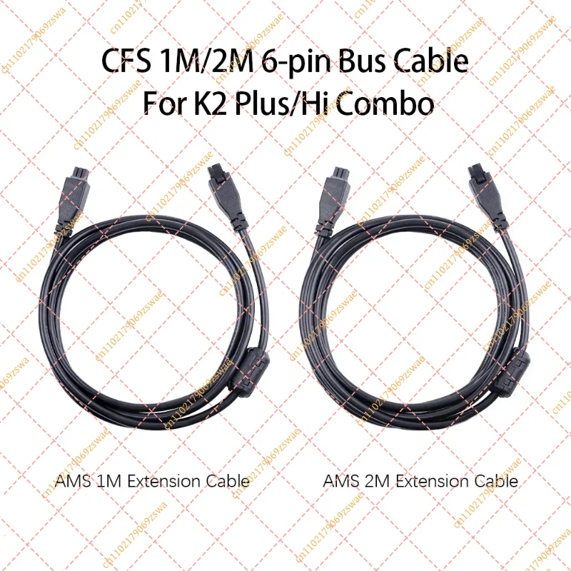 for Creality CFS 6-Pin Extension Cable, 1M/2M Bus Wire Replacement for K2 Plus & Hi Combo 3D Printer Parts