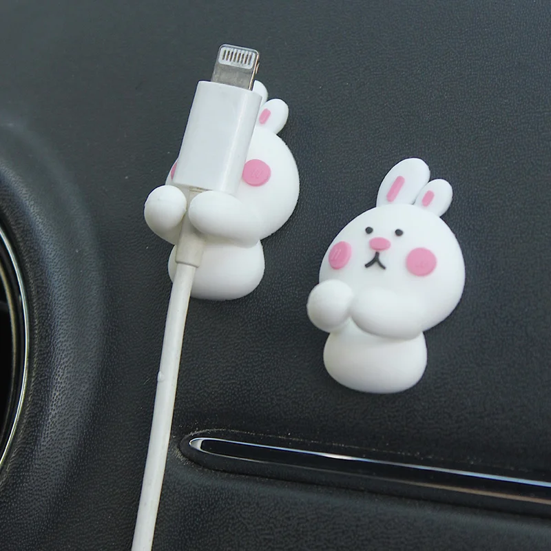 2Pcs Creative Cartoon Strong Backing Adhesive Mobile Phone Data Organizer Charging Headphone Cable Fixer Card Wire Finisher image 5