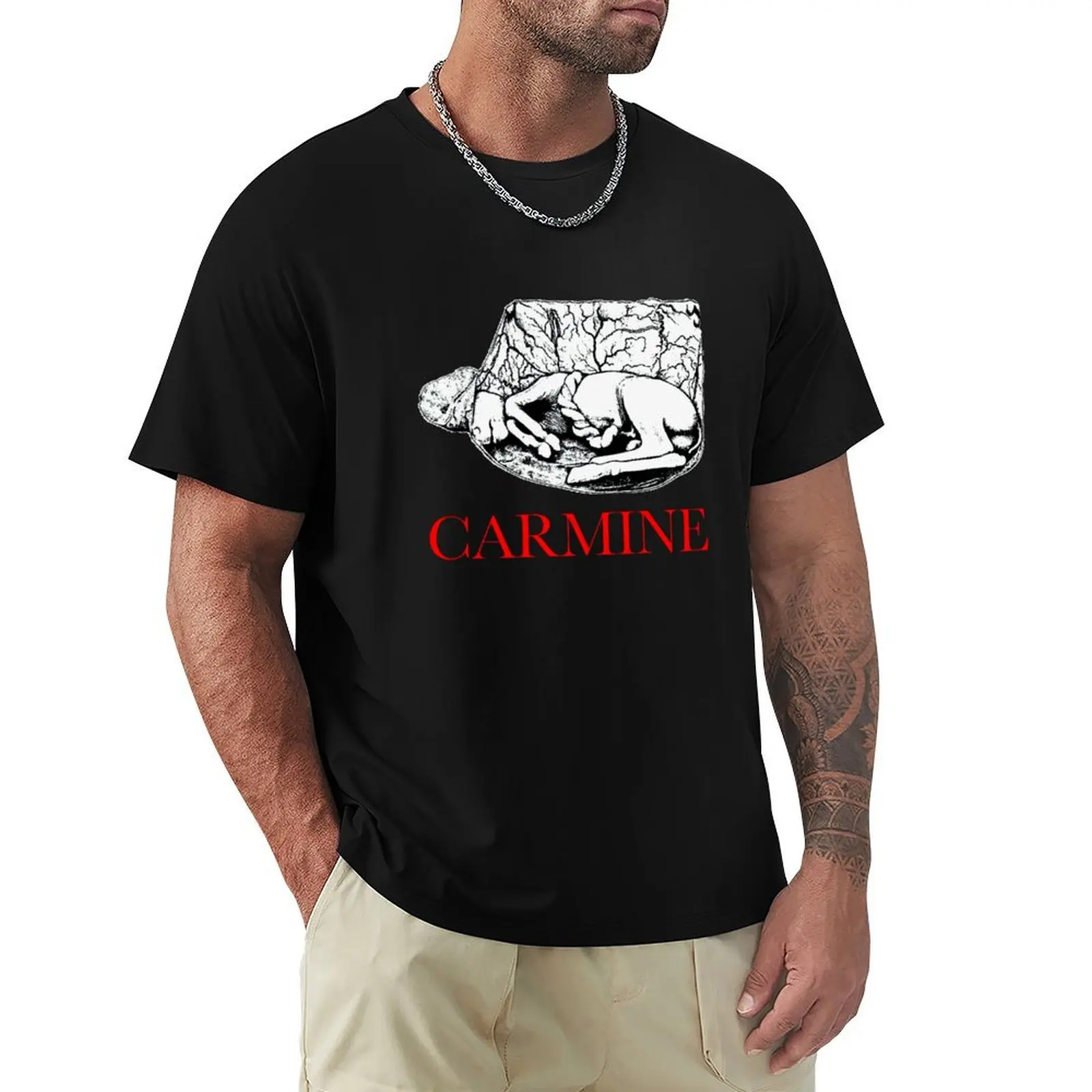 Carmine Horse Embryo T-Shirt Essential Solid Color T-Shirt