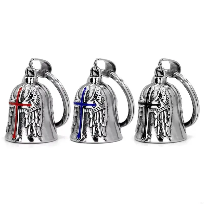 652F Motorcycle Bells Vintage GuardiansWing Luck Bells Hanger Keychain Universal Motorbike Bells Decoration Accessory