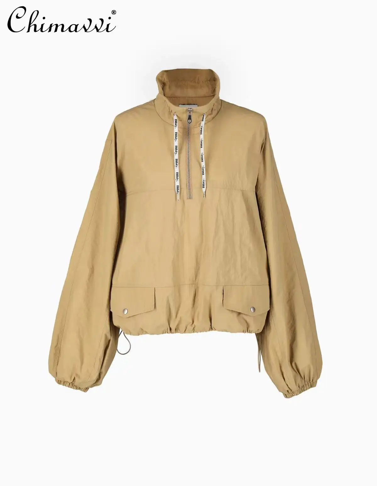 

2025 Spring and Autumn New Women's Long Sleeve Loose Sweatshirt Fashion Half Zipper American Style Casual Hoodies Tops
