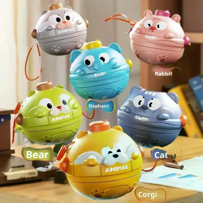 Animale del fumetto Animale domestico Top Giroscopio Multicolor Mano Occhio Coordinato Giocattolo di Plastica Genitore-Interazione Premendo Giocattolo Gioco