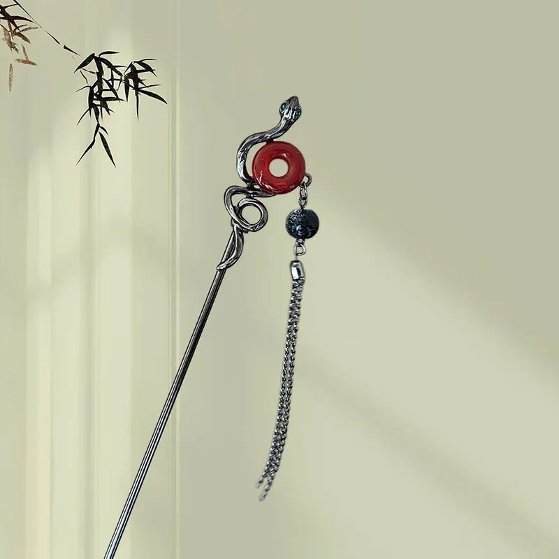 

Заколка для волос с кисточкой и подвеской «Мир», высококачественный женский аксессуар для волос, прогулочная заколка в древнем стиле