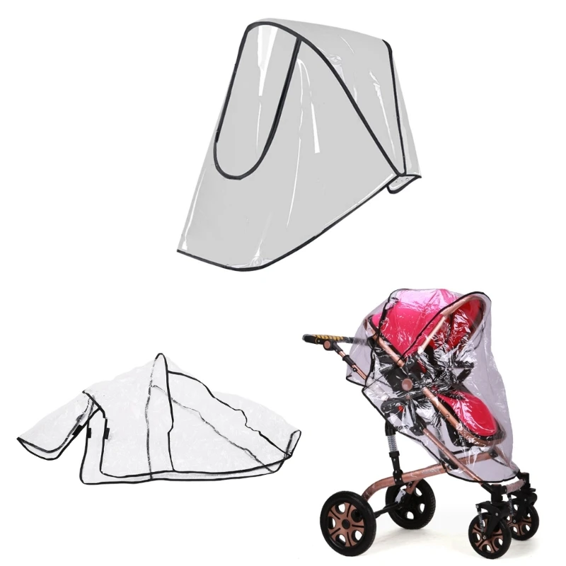 

Stroller Rain Cover Windproof Weather Shield Baby Travel Stroller Shield Trolley Umbrella Raincoat-Stroller Drop shipping