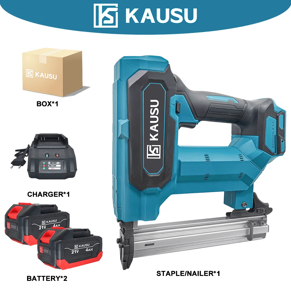 F30 Straight Cordless Electric Nail Gun Nailer Wireless Furniture Staple Gun Tacker Stapler Power Tool For Makita 18V Battery