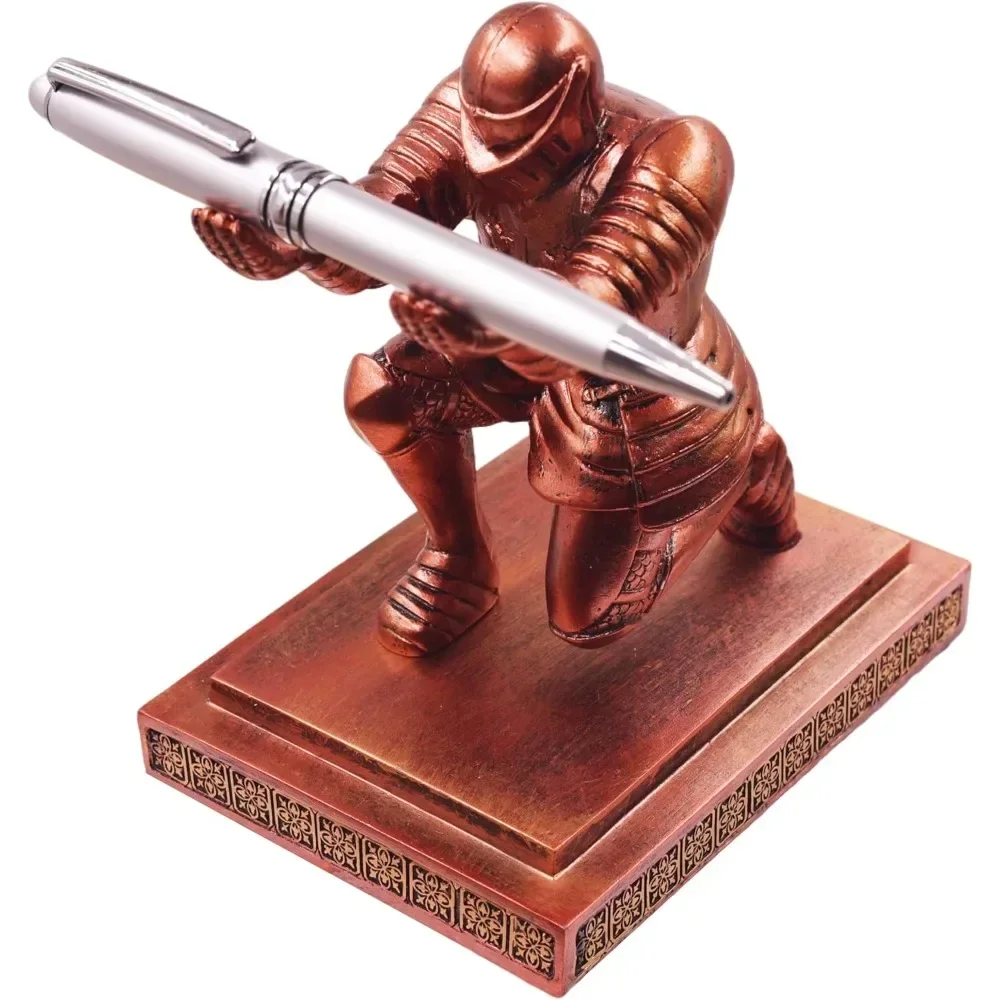 

Executive Knight Pen Holder with a Pen Desk Decor Accessories Gift Pen Stand
