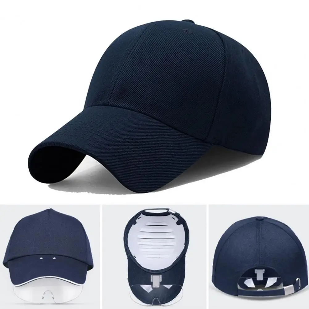 Universal Baseball Hat Adjustable Buckle Hard Helmet Hat Sunscreen Unisex Hard Helmet Protective Safety Hat Head Protector