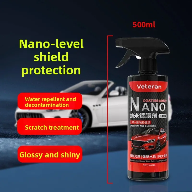 Revestimiento Cerámico para Autos de 500ML/250ML, Dureza 9H, Productos para Detallado de Autos, Revestimiento Cerámico Nano Cristalizado, Pulimento para Autos