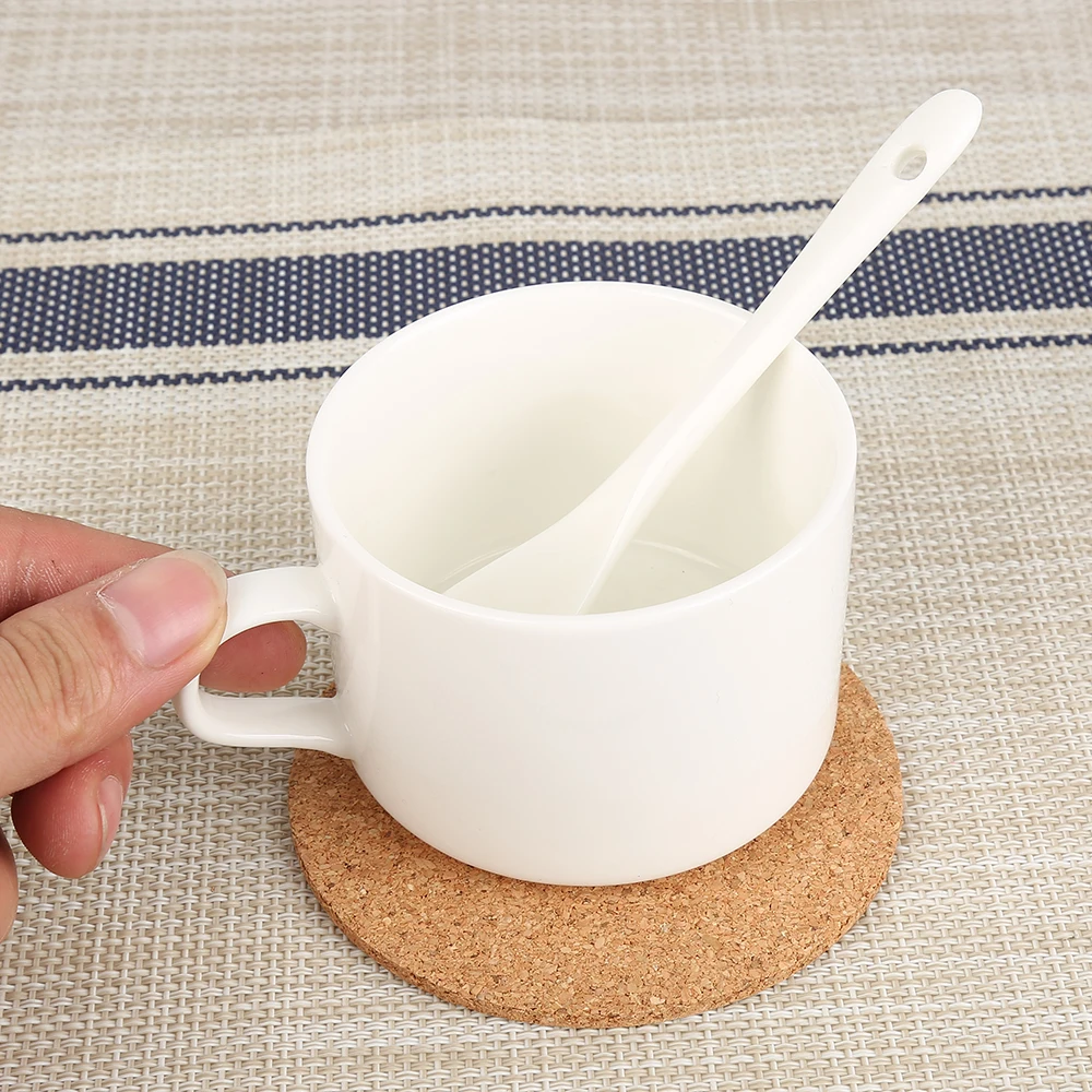 Korkuntersetzer Herr der Ringe Tee Kaffeetasse Getränkehalter für Küche Natürliche Holzmatte Geschirr Runder Getränkeuntersetzer DIY