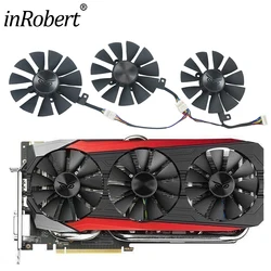 PLD09210S12HH Video Card Cooling fan replace for ASUS STRIX GTX980Ti R9 390 390X Graphics Card Cooler Fans with case