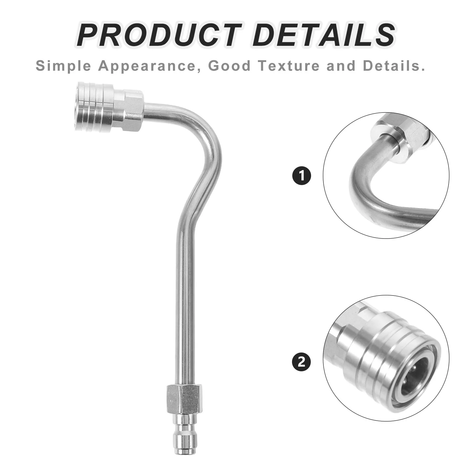 Car Ac Cleaning Extension Rod Stainless Steel Curved High Pressure Washer Wand for Air Conditioner System Cleaning Pressure