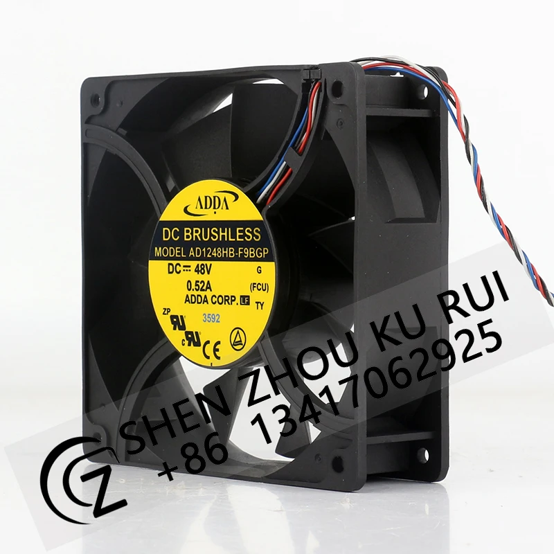 ADDA 48V 0.52A 12038 12CM High air volume 4-wire PWM speed converter AD1248HB-F9BGP cooling fan