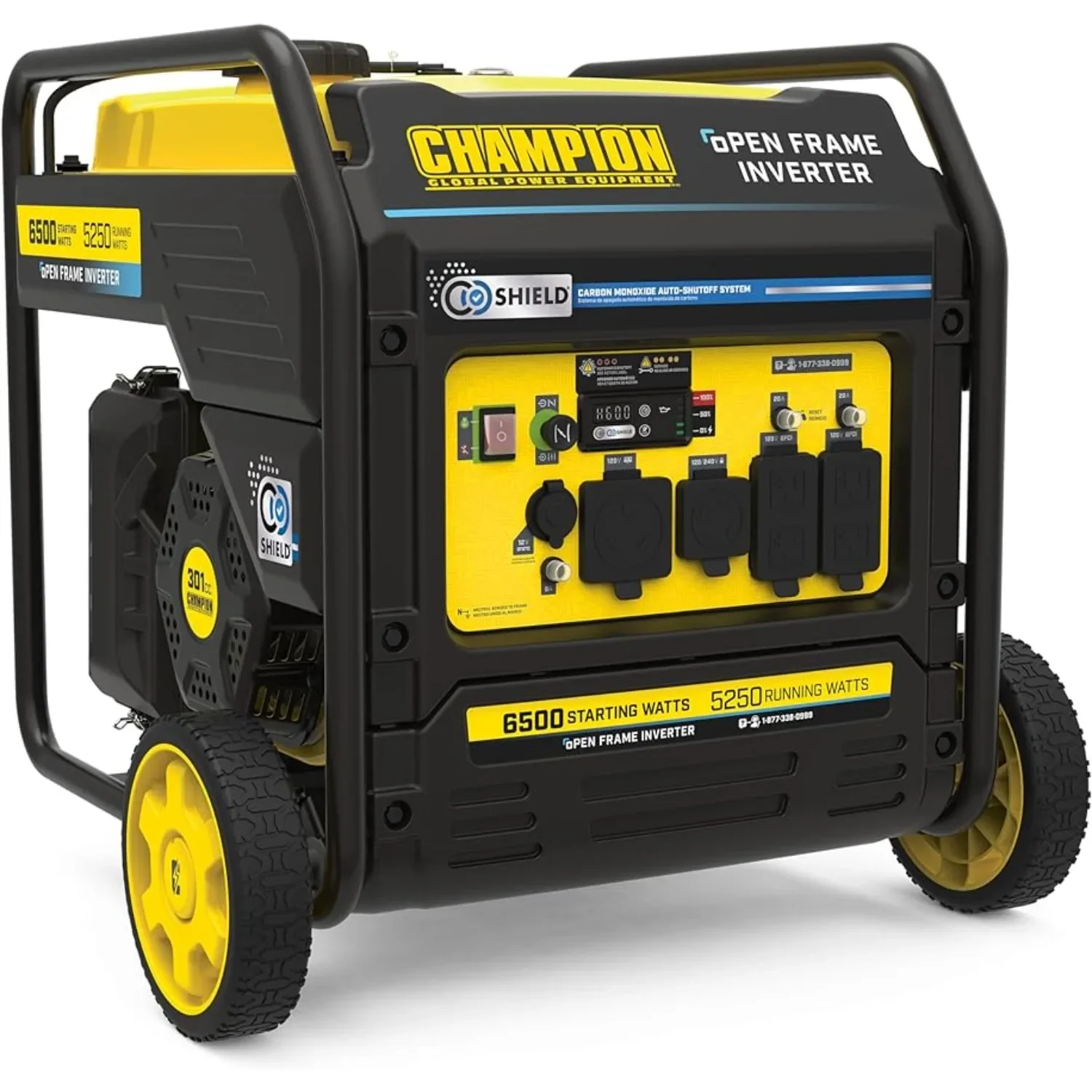 Power Equipment 201066 6500-Watt RV Ready Open Frame Inverter Generator with CO Shield®