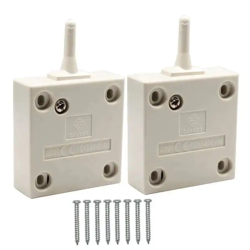 2 PCS Home Furniture Cupboard Drawer Cabinet Wardrobe Normally Closed Light Touch Push Button Switch