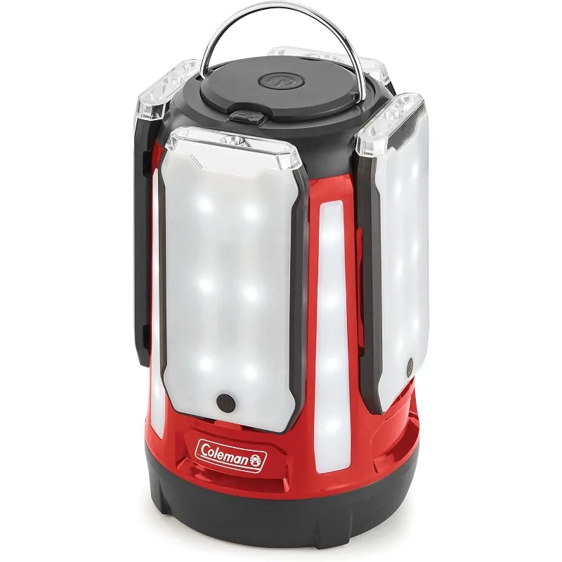 Coleman Multi-Panel Rechargeable LED Lantern, Water-Resistant Lantern with Removable Magnetic Light Panels, Built-In Flashlight