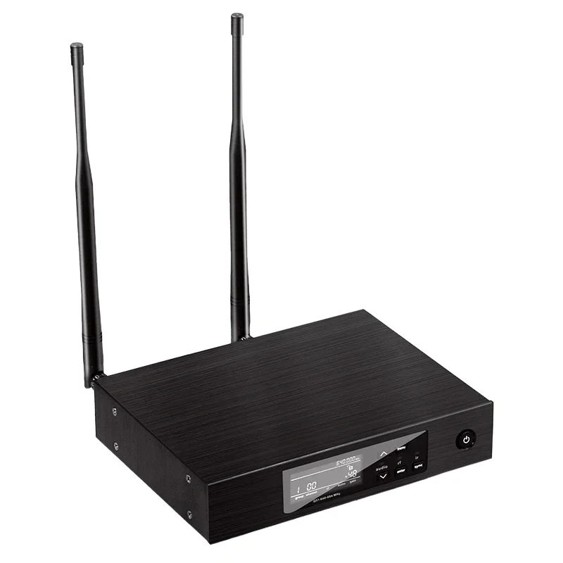 NEW QLXD4 UHF True Diversity Rechargeable Dynamic Microphone Lapel System for Live Performance, Broadcasting, Conferences - Blac