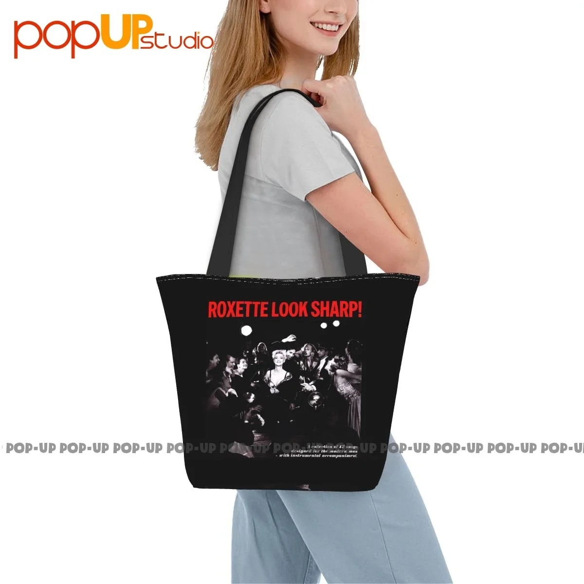 Roxette Look Sharp Logo Trendy Handbags Convenient Shopping Bag Crossbody Bag