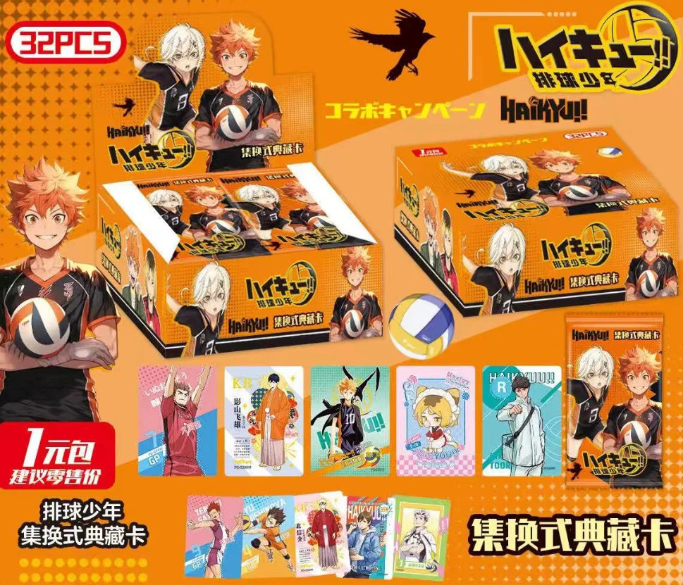 limited wholesale Haikyuu Cards 2025New Collection Card Hinata Shoyo Kageyama Tobio Tsukishima Hotaru Anime Character Toys Gifts