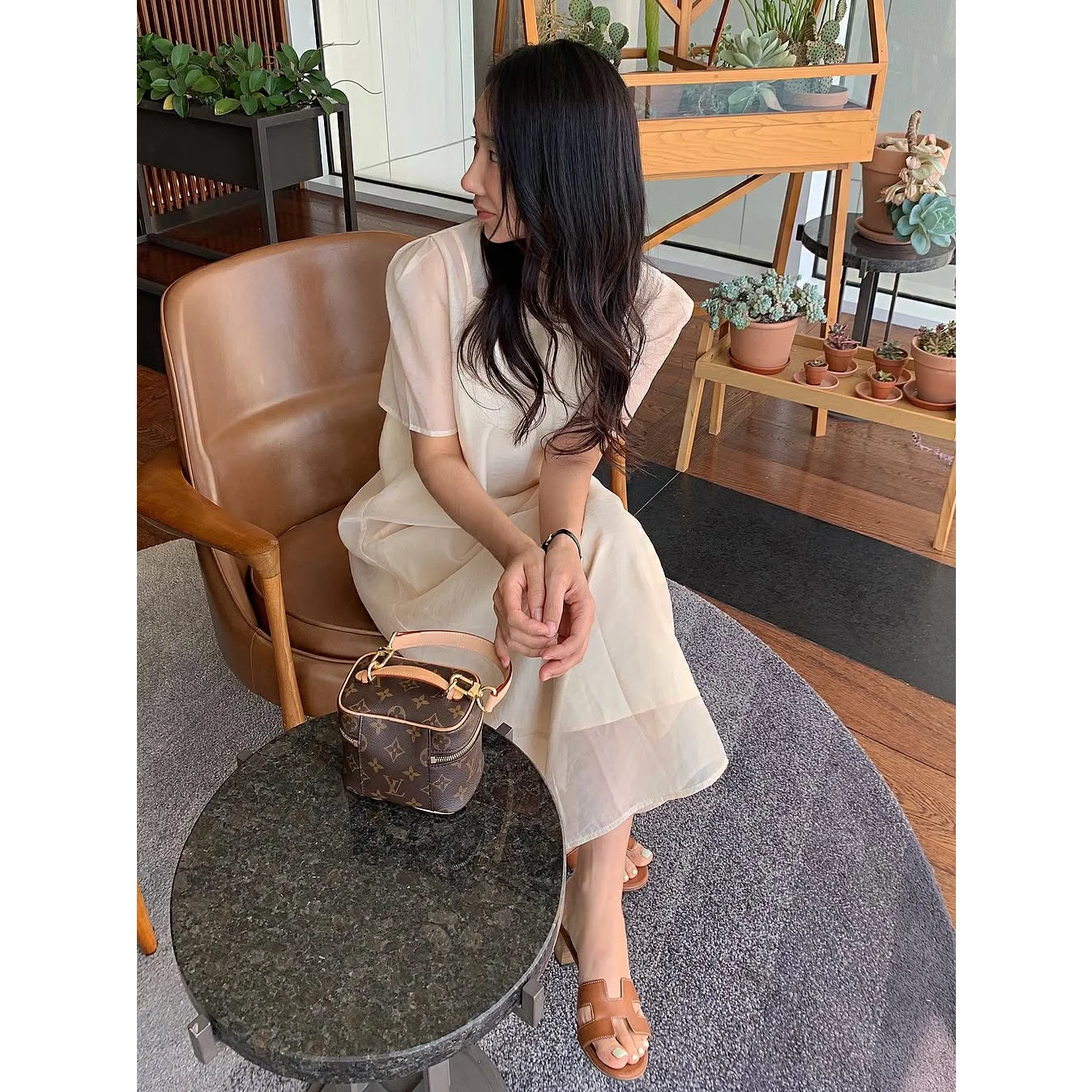 Dongda Gate rond Ne ort Sve Me sangle Dr Ele été nouveauté femme Dr fibre de Polyester 00%