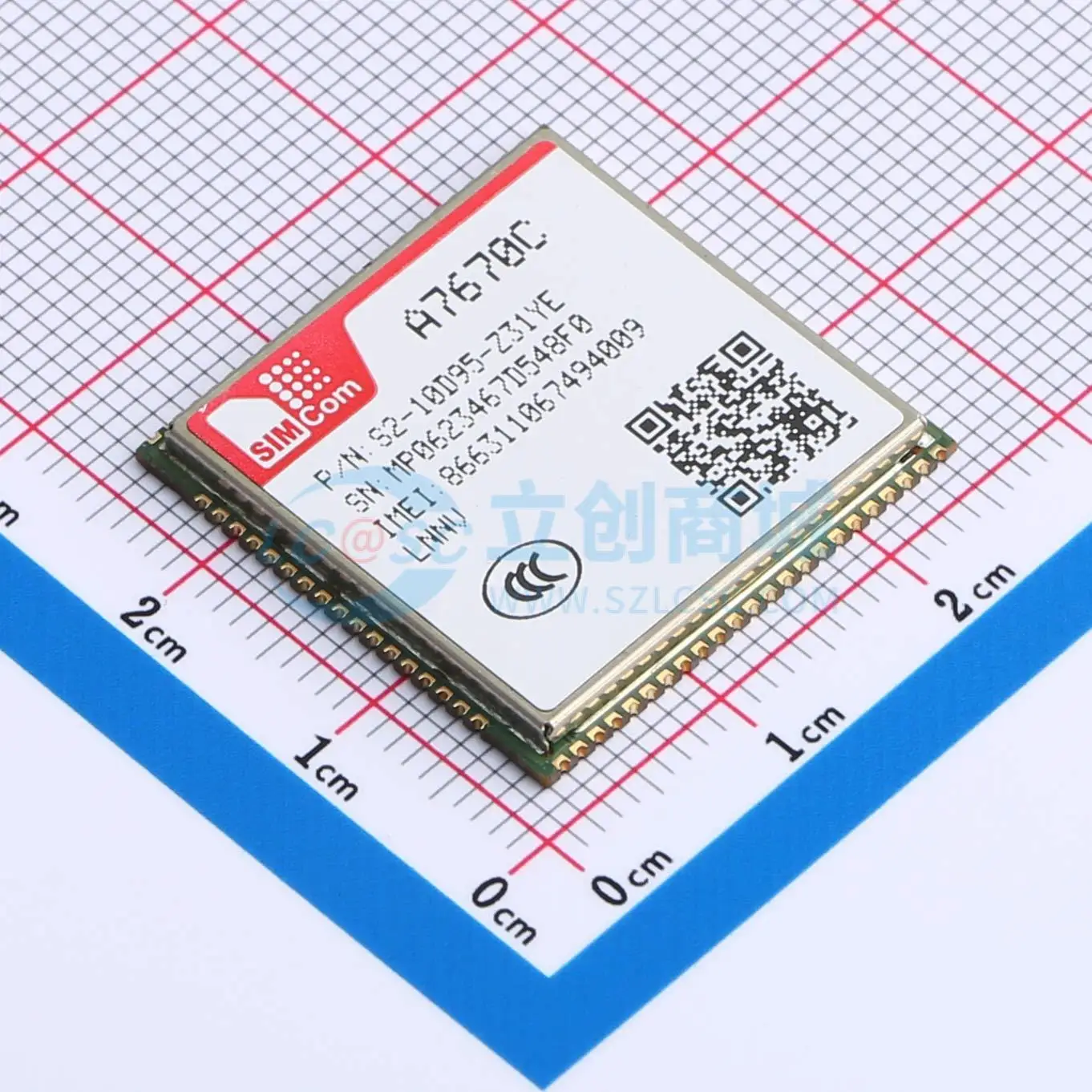 4pcs A7670C-LNNV SMD 24x24mm GSM LTE I2C UART SPI USB GPIO SIM Cellular LTE Wireless Communication Module