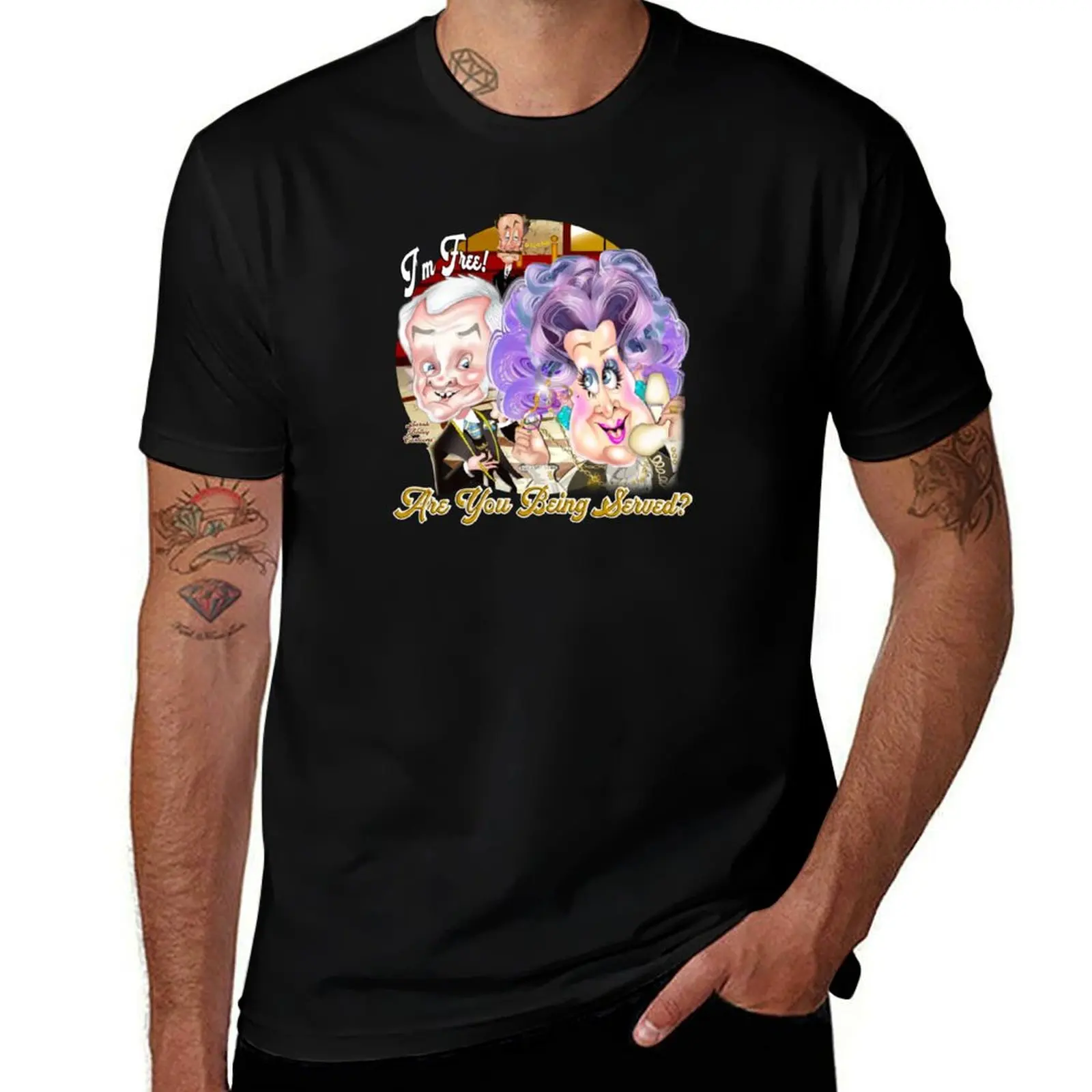 Are You Being Served T-Shirt Running Gym Short Sleeve Sports Tee T-Shirt