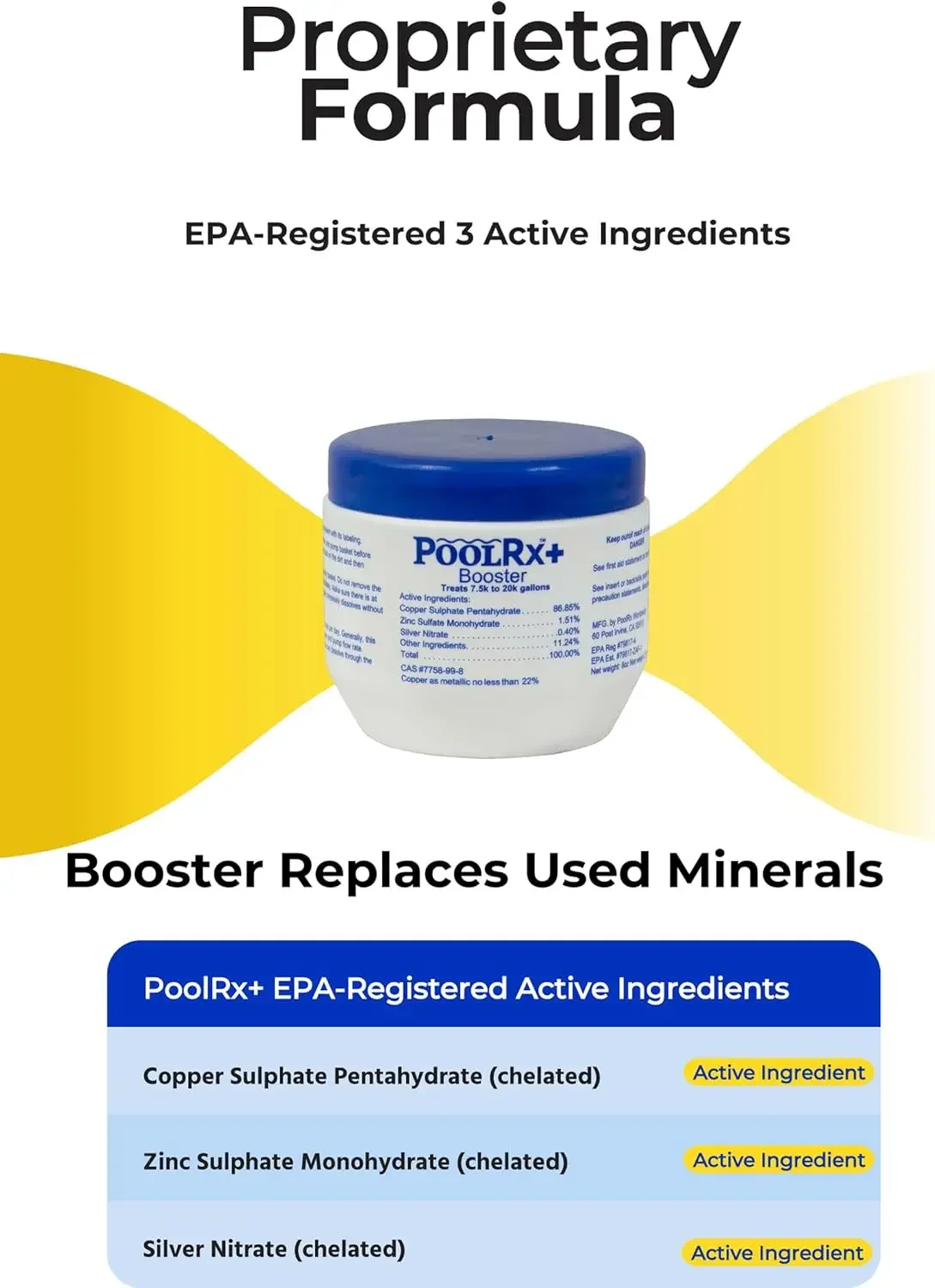 4er-Pack Booster Blue Swimming Pool Algaecide, 4er-Pack