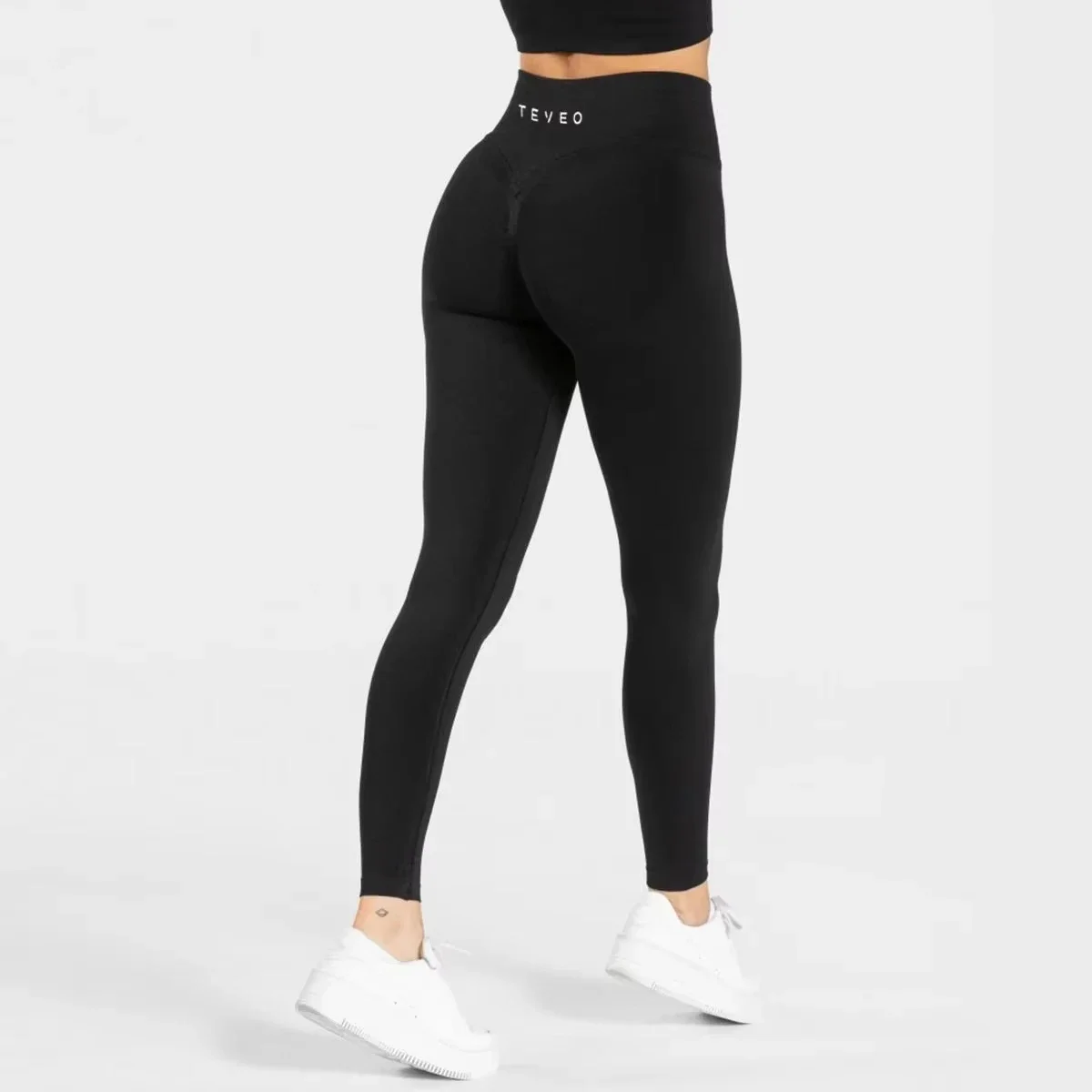 TEVEO الرياضة عالية بنطال ليجينز يتمدد التوابل الفتيات عالية الجودة سلس اليوغا السراويل الصالة الرياضية طماق Ribline سراويل رياضية السراويل الطويلة