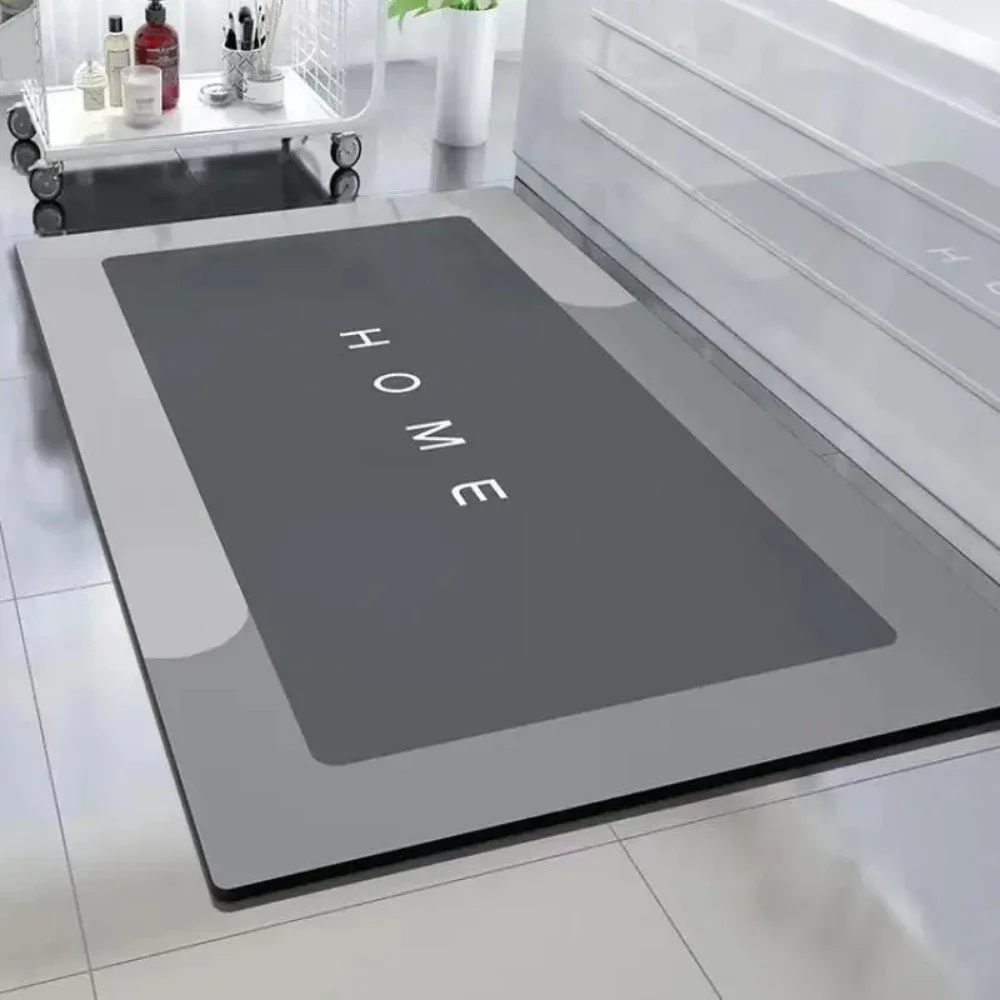Mats Diatomite Bath Absorbent Anti Slip Floor Foot Carpet Quick Dry Shower Toilet Rug Bathroom Kitchen Doormat Washable