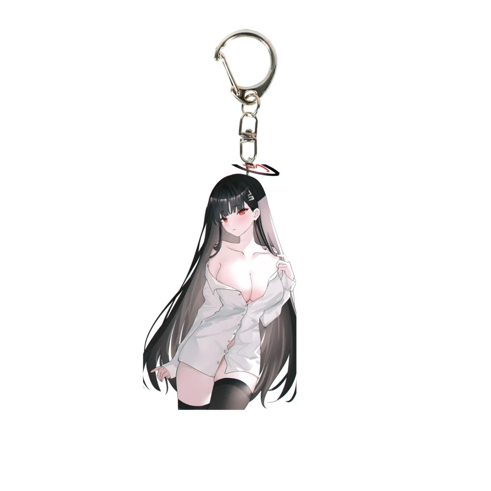 새로운 애니메이션 블루 아카이브 6CM 아크릴 키체인 모델 코스프레 캐릭터 장식 액세서리 상품 컬렉션 선물