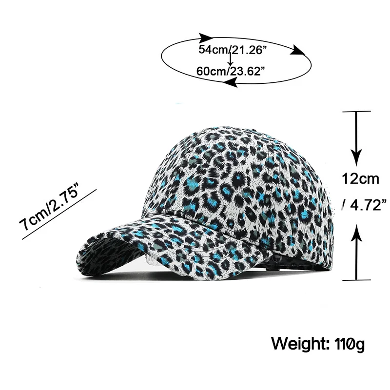 Unisex Leopard Print Zebra Print Baseball Cap Hip Hop Cap Men\'s Women\'s Animal Print Sun Hat Adjustable fishing Cap Gorras