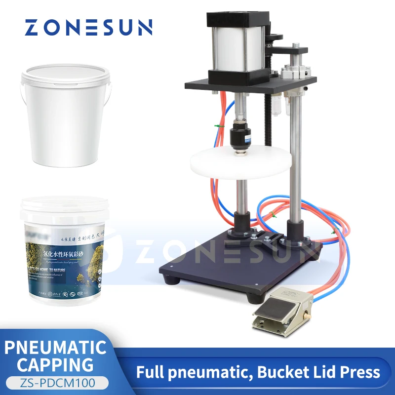 

Zonesun ZS-PDCM100 Pneumatic Bucket Lid Pressing Machine Bucket Sealing Machine