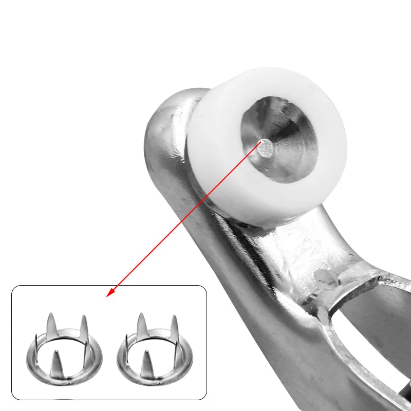 Imagem -03 - Alicate Metal Snap Botão Fixadores Press Studs Five Claw Buckle Instalação Buracos Socos Roupas Rivet Tool Acessórios