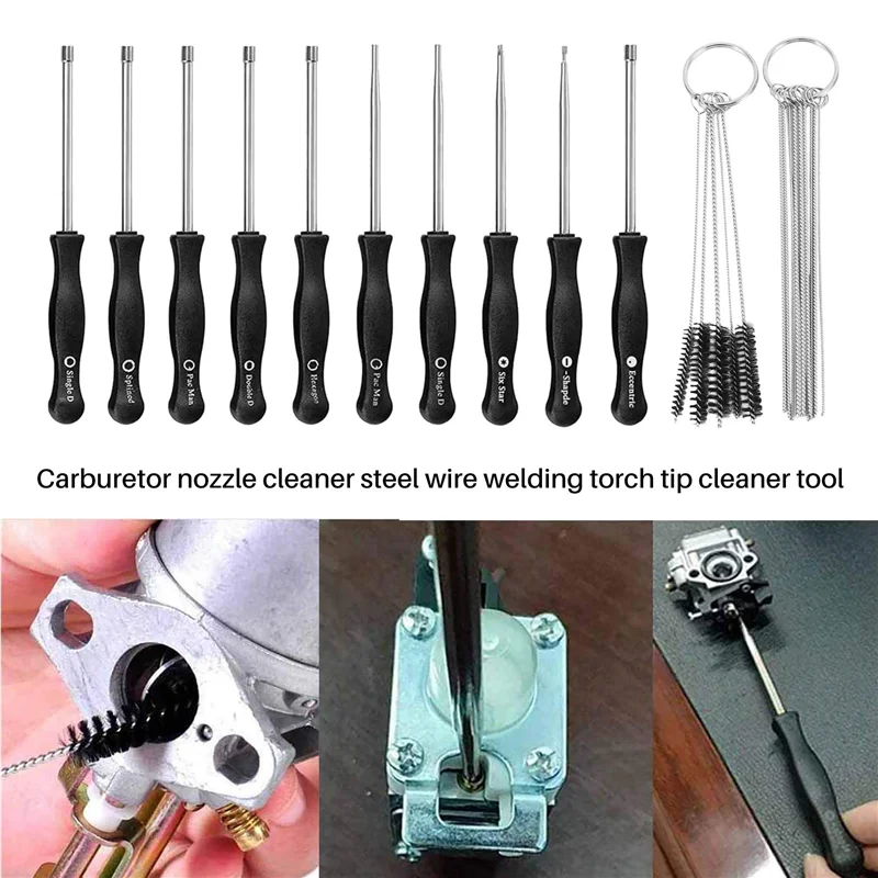 

Carburetor Adjustment Tool Screwdriver Kit Cleaner Engine Ignition Tester for Common 2 Cycle Carburator Engine String /Trimme