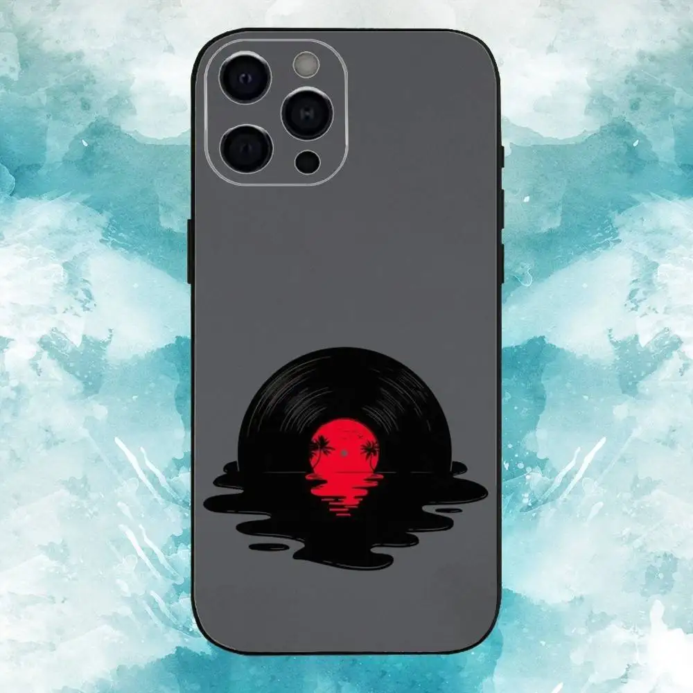 DJ A-Art Vinyl Record   Phone Case For iPhone17,16,15,14,13,12,11 Plus,Pro Max Soft Black Cover