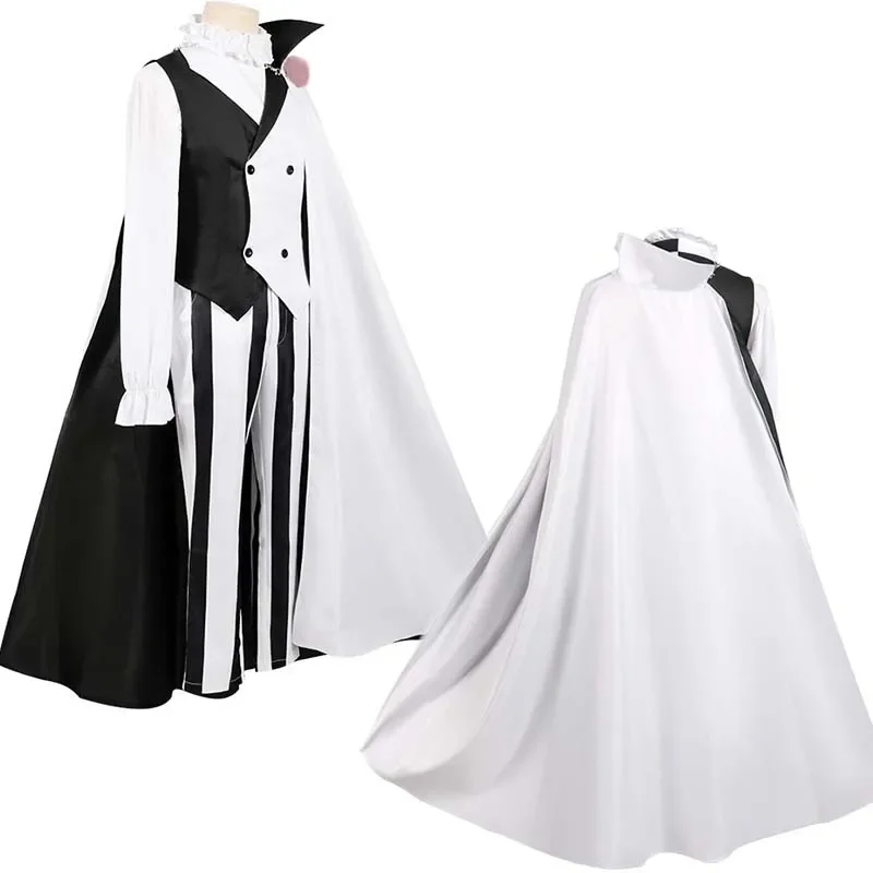 Nikolai Gogol Cosplay Anime Costume Bungou BSD Stagione 4 Nikolai Cosplay Mantello Mantello Uniforme Vestito Parrucca Halloween